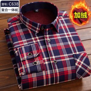 Two part check design winter shirt